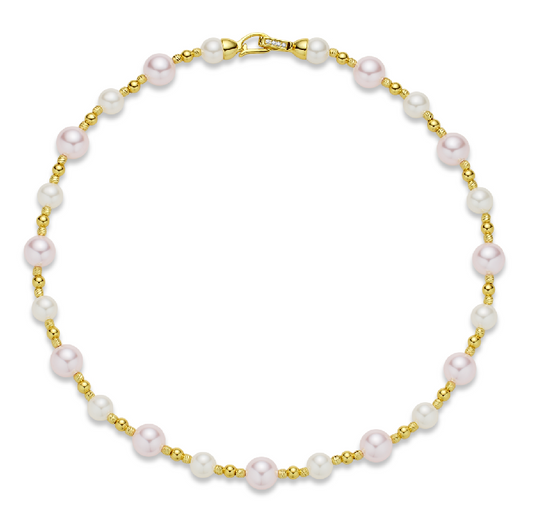 "Brilliant"Pearl necklace. Fashionable and sweet necklace.